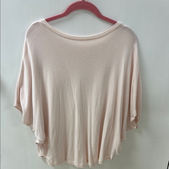 Lauren G Tops - Light Pink Split Black Top - Planet by Lauren G